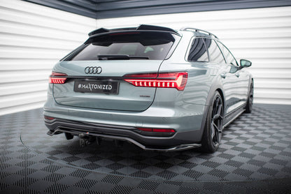 Mittlerer Cup Diffusor DTM Look Heck Ansatz für Audi A6 Allroad C8 schwarz Hochglanz