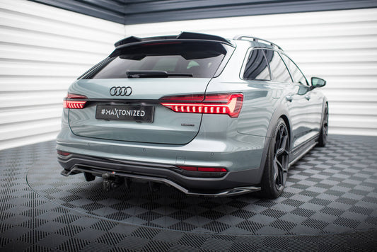 Mittlerer Cup Diffusor DTM Look Heck Ansatz für Audi A6 Allroad C8 schwarz Hochglanz