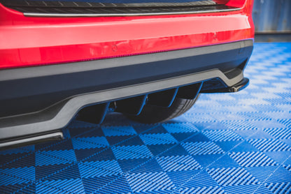 Diffusor Heck Ansatz für Skoda Kamiq Mk1 schwarz Hochglanz