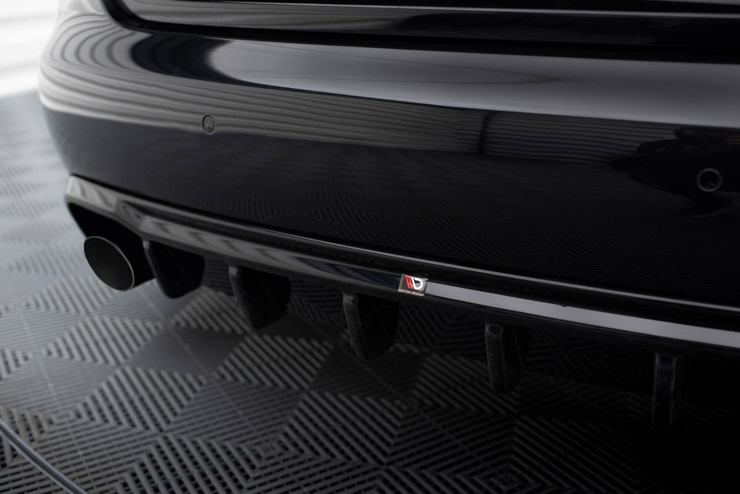 Diffusor Heck Ansatz für Audi A4 B8 (Einzelauspuff li. re.)
