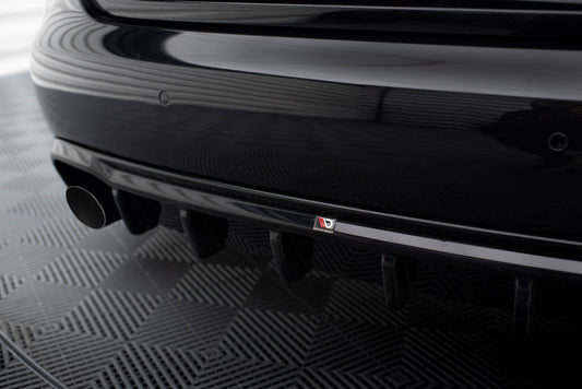 Diffusor Heck Ansatz für Audi A4 B8 (Einzelauspuff li. re.)