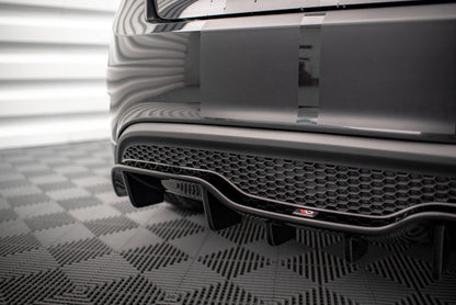 Diffusor Heck Ansatz für Ford Fiesta ST (5-Türige version) Mk7 Facelift schwarz Hochglanz
