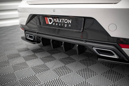 Diffusor Heck Ansatz für Seat Ibiza FR/ Standard Mk5 schwarz Hochglanz