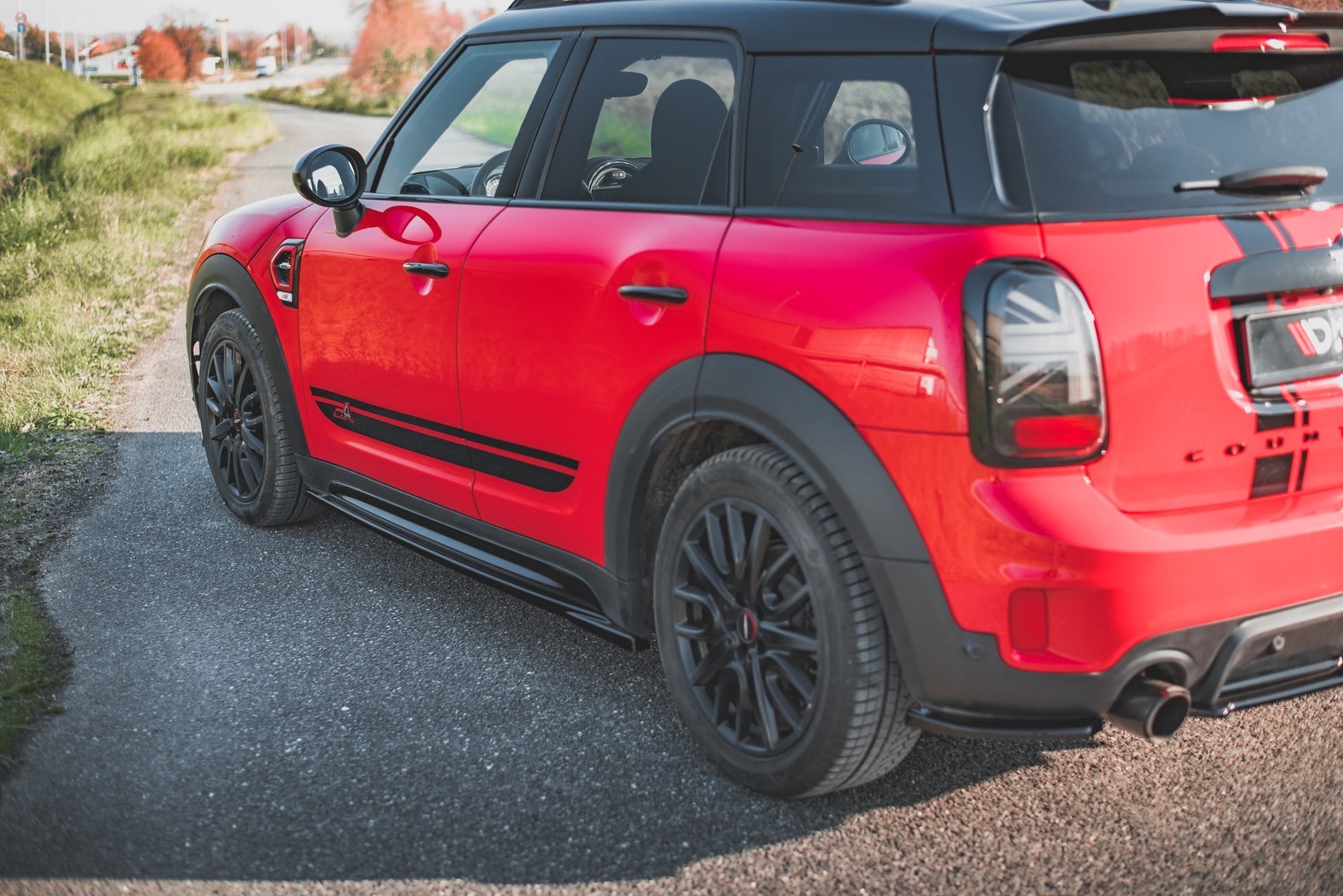 Seitenschweller Ansatz für Mini Countryman Mk2 F60 JCW schwarz Hochglanz