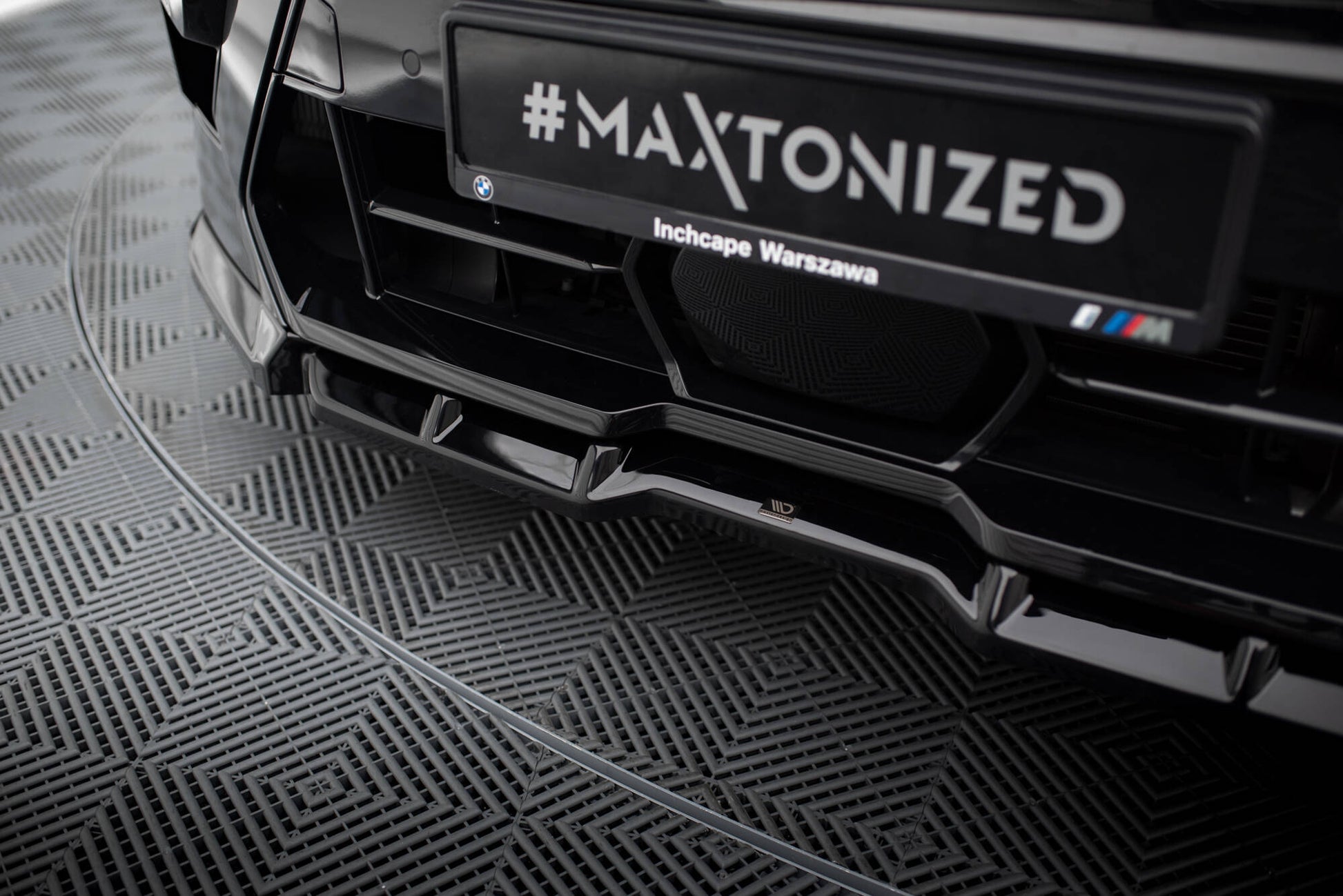 Front Ansatz V.1 für BMW X5 M F95 Facelift schwarz Hochglanz