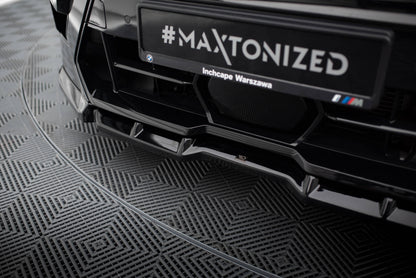 Front Ansatz V.1 für BMW X5 M F95 Facelift schwarz Hochglanz