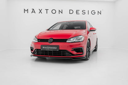 Front Ansatz V.3 für VW Golf R / R-Line Mk7 Facelift schwarz Hochglanz