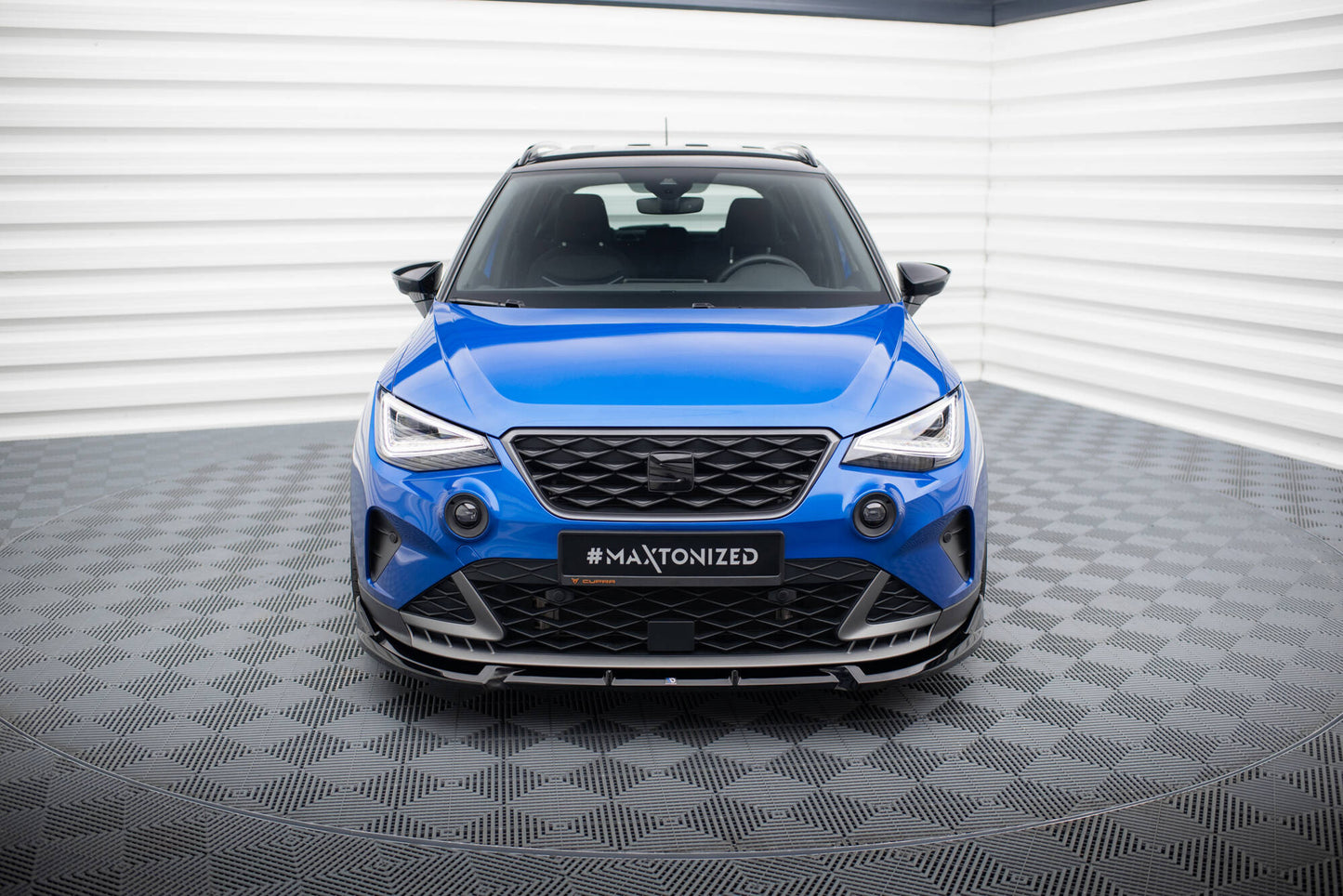 Front Ansatz für Seat Arona FR Mk1 Facelift schwarz Hochglanz