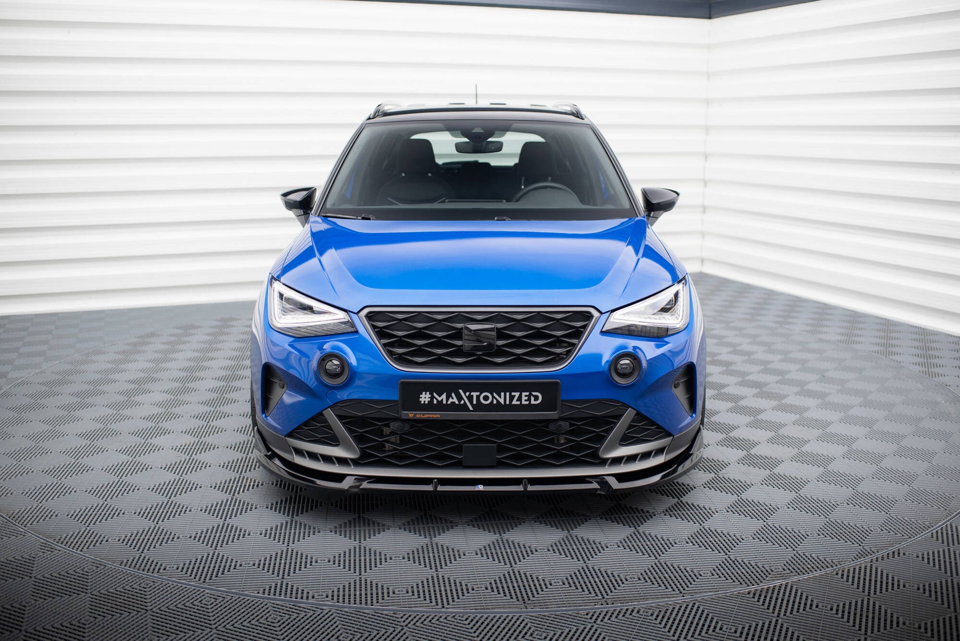 Front Ansatz für Seat Arona FR Mk1 Facelift schwarz Hochglanz