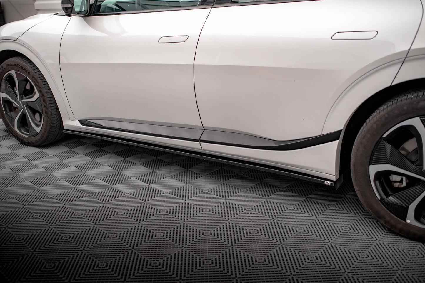 Seitenschweller Ansatz für Kia EV6 GT-Line Mk1 schwarz Hochglanz