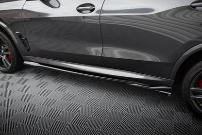 Seitenschweller Ansatz für BMW X5 M F95 Facelift schwarz Hochglanz