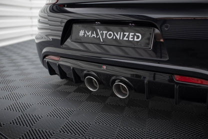 Diffusor Heck Ansatz V.3 für VW Scirocco R Mk3 schwarz Hochglanz