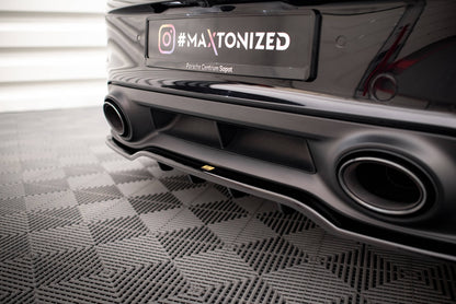 Mittlerer Cup Diffusor DTM Look Heck Ansatz für Porsche 911 Turbo S 992 schwarz Hochglanz