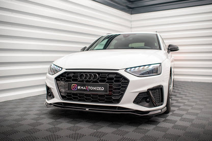 Front Ansatz V.2 für Audi A4 S-Line / S4 B9 Facelift schwarz Hochglanz