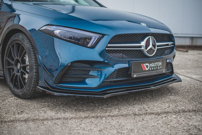 Front Ansatz V.2 für Mercedes A35 AMG Aero W177  schwarz Hochglanz