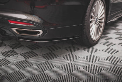 Heck Ansatz Flaps Diffusor für Ford Mondeo Mk5 schwarz Hochglanz