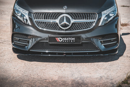 Front Ansatz V.2 für Mercedes-Benz V-Klasse AMG-Line W447  schwarz Hochglanz