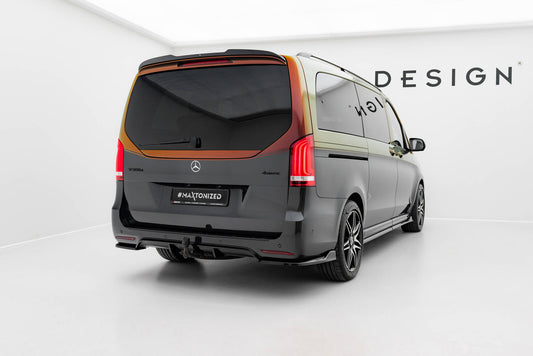 Diffusor Heck Ansatz für Mercedes-Benz V-Klasse AMG-Line W447 Facelift  schwarz Hochglanz