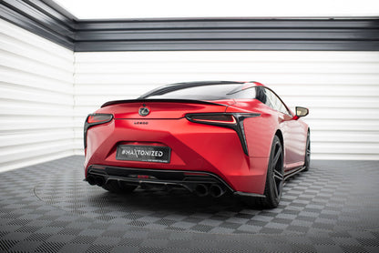Heck Ansatz Flaps Diffusor für Lexus LC 500 schwarz Hochglanz
