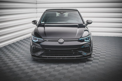 Front Ansatz V.1 für VW Golf R Mk8 schwarz Hochglanz