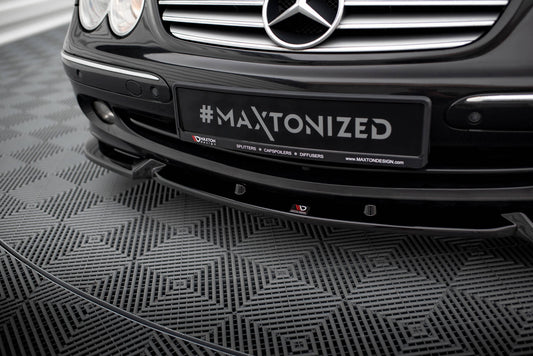 Front Ansatz V.2 für Mercedes-Benz CLK W209 schwarz Hochglanz