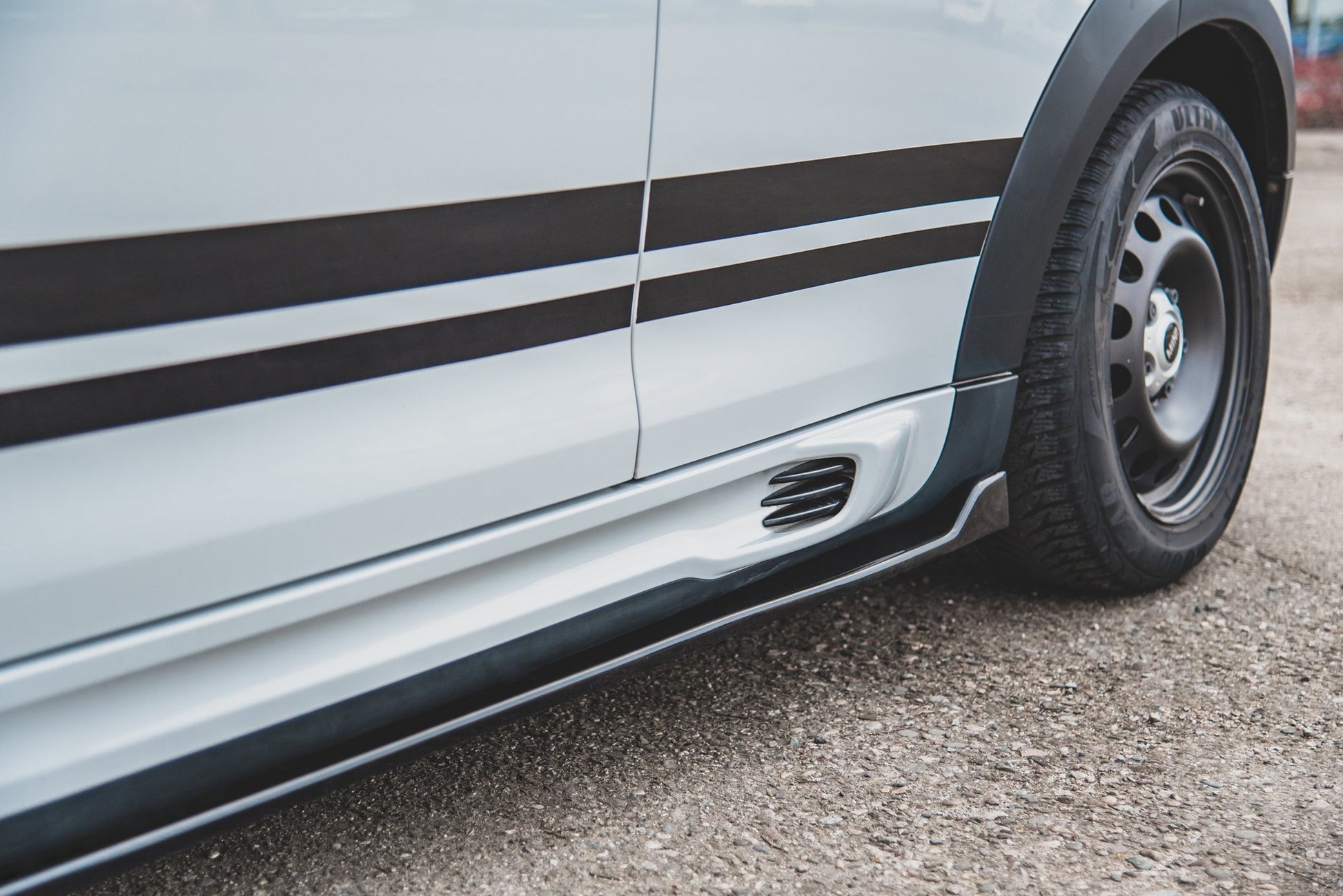 Seitenschweller Ansatz für Mini Countryman Mk1 JCW  schwarz Hochglanz