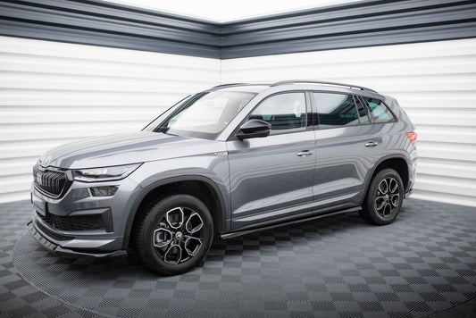 Seitenschweller Ansatz für Skoda Kodiaq Sportline Mk1 Facelift schwarz Hochglanz