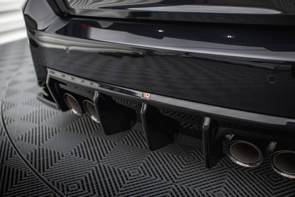 Diffusor Heck Ansatz V.1 für BMW M2 G87 schwarz Hochglanz