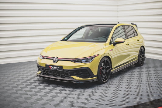Front Ansatz V.2 für VW Golf GTI Clubsport Mk8 schwarz Hochglanz