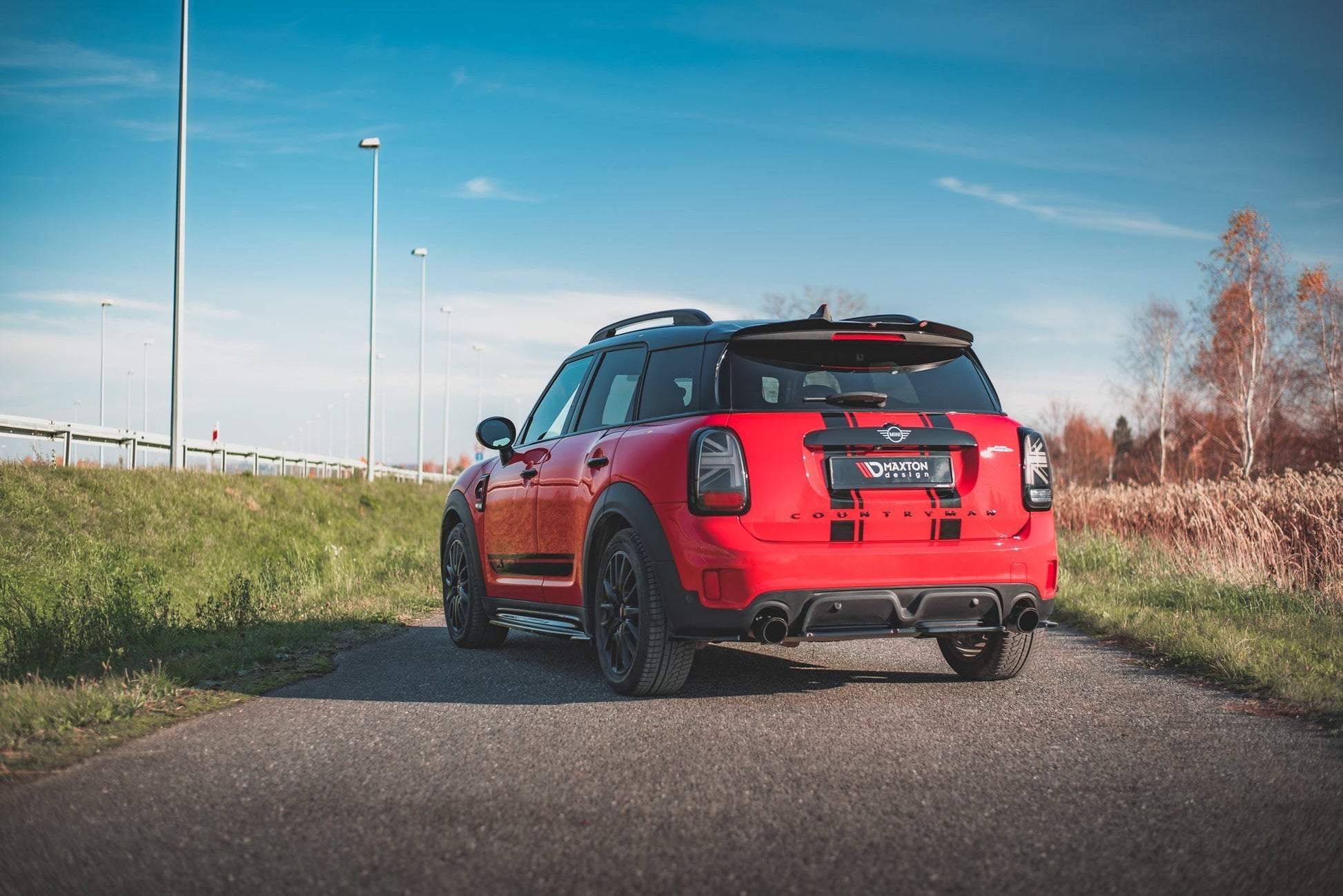 Spoiler CAP für Mini Countryman Mk2 F60 JCW schwarz Hochglanz