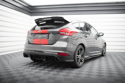 Diffusor Heck Ansatz für Ford Focus ST Mk3 FL (RS-Look) schwarz Hochglanz