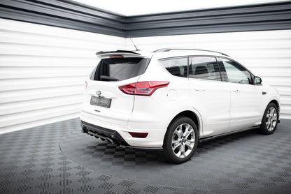 Mittlerer Cup Diffusor DTM Look Heck Ansatz für Ford Kuga ST-Line Mk2 schwarz Hochglanz
