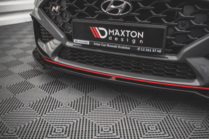Front Ansatz V.3 für Hyundai I30 N / I30 N-Line Hatchback/Fastback Mk3 Facelift schwarz Hochglanz