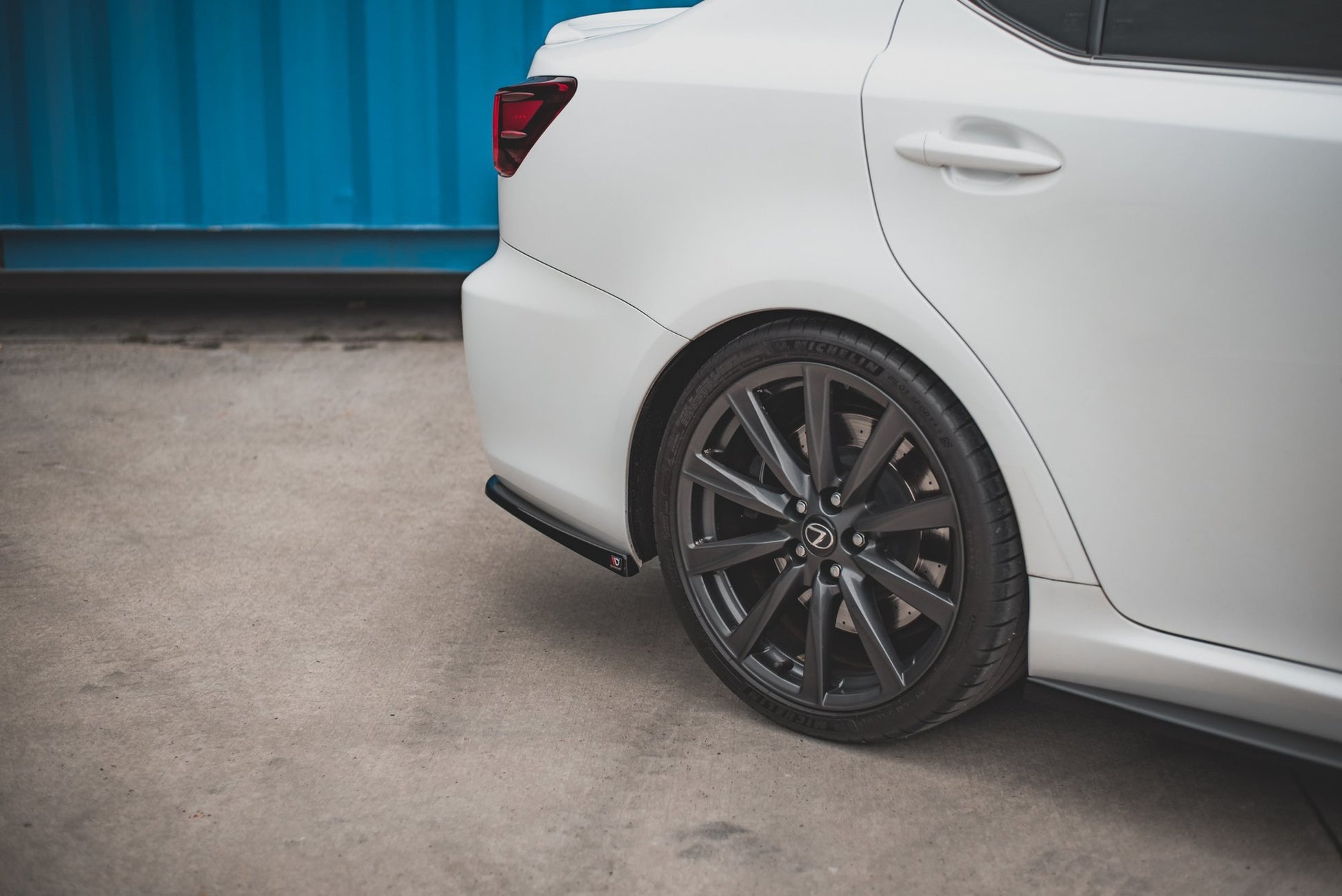 Heck Ansatz Flaps Diffusor für Lexus IS F Mk2 schwarz matt