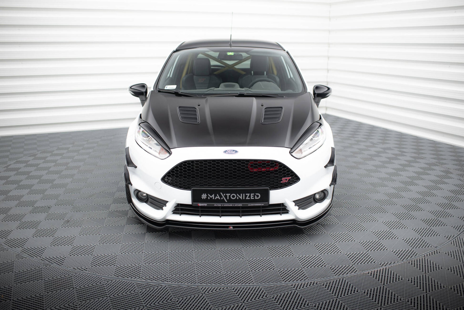 Front Ansatz V.3 für Ford Fiesta ST Mk7 FL schwarz Hochglanz