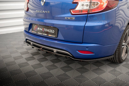 Mittlerer Cup Diffusor DTM Look Heck Ansatz für Renault Megane GT Line Grandtour Mk3 Facelift schwarz Hochglanz