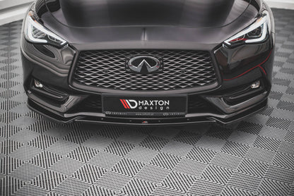 Front Ansatz für Infiniti Q60 S Mk2 schwarz Hochglanz