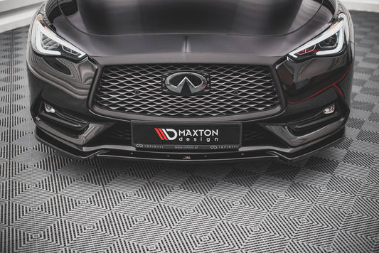 Front Ansatz für Infiniti Q60 S Mk2 schwarz Hochglanz