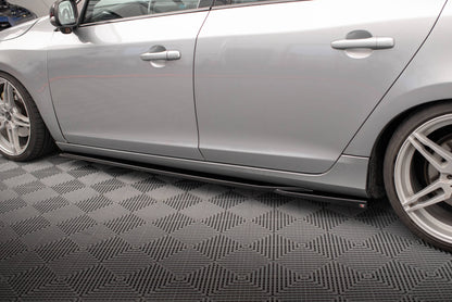 Seitenschweller Ansatz für Volvo S60 R-Design Mk2 schwarz Hochglanz