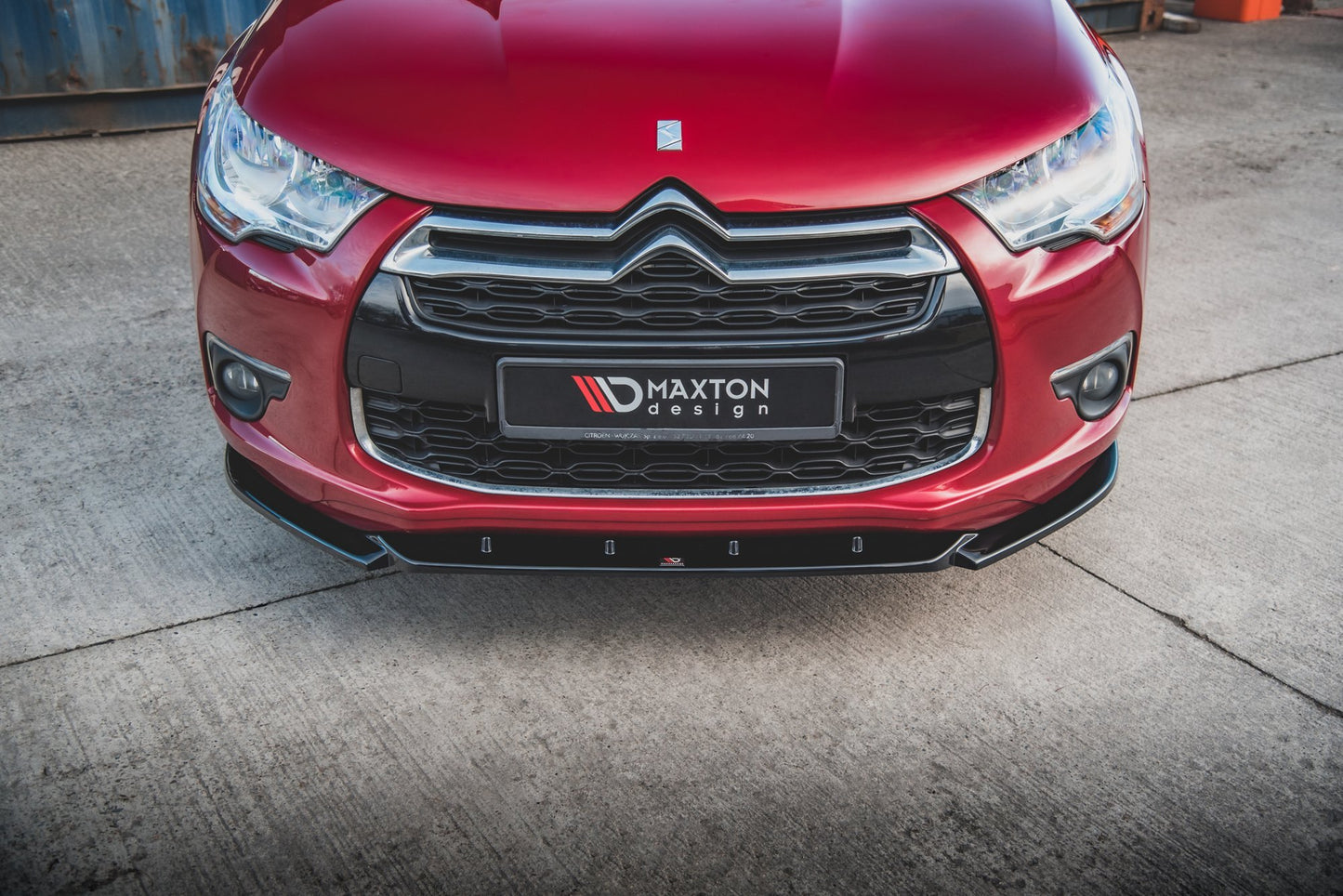 Front Ansatz für Citroen DS4 schwarz Hochglanz