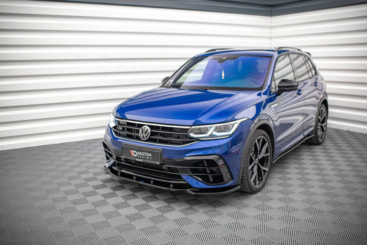Front Ansatz V.3 für VW Tiguan R / R-Line Mk2 Facelift schwarz Hochglanz