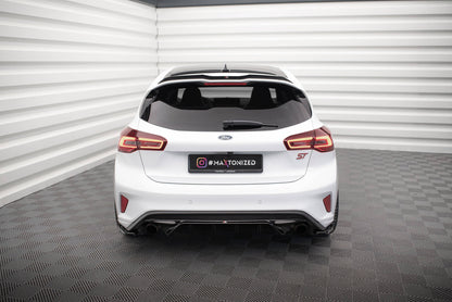 Diffusor Heck Ansatz V.2 für Ford Focus Hatchback ST Mk4  schwarz Hochglanz