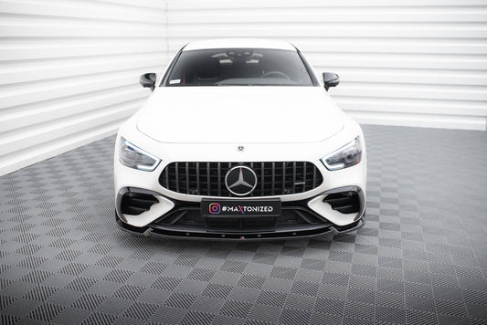 Front Ansatz V.2 für Mercedes-AMG GT 43 4 Door Coupe V8 Styling Package schwarz Hochglanz