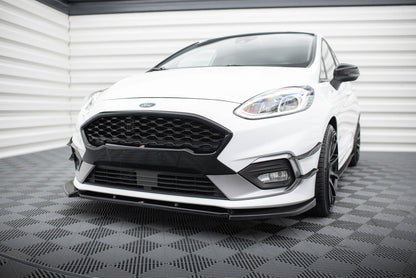 Front Ansatz V.7 für Ford Fiesta Mk8 ST / ST-Line schwarz Hochglanz