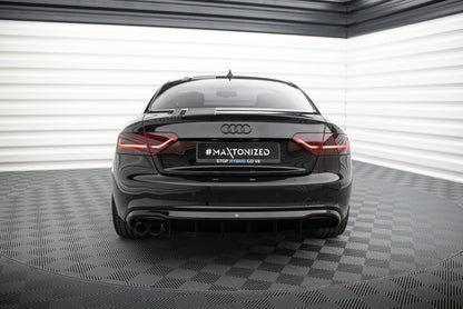 Diffusor Heck Ansatz für Audi A5 Coupe / Cabrio S-Line 8T (Doppelauspuff li.)