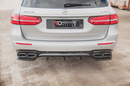 Diffusor Heck Ansatz für Mercedes-Benz E63 AMG Kombi/Limousine S213/W213 schwarz Hochglanz