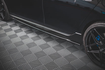 Seitenschweller Ansatz für V.1 für VW Golf R Mk8 Facelift schwarz Hochglanz