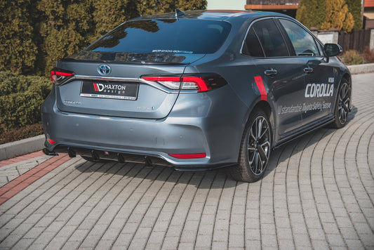 Diffusor Heck Ansatz für Toyota Corolla XII Limousine schwarz Hochglanz