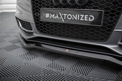 Front Ansatz V.4 für Audi S5 / A5 S-Line Coupe / Sportback 8T Facelift schwarz Hochglanz