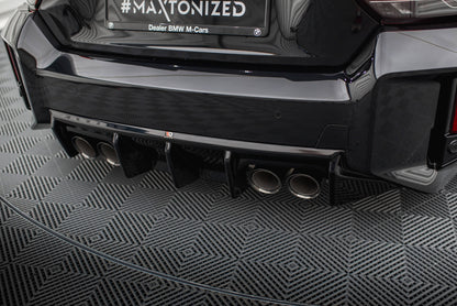 Diffusor Heck Ansatz V.1 für BMW M2 G87 schwarz Hochglanz